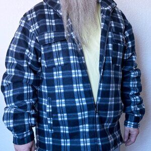 Lee Han Ton Sherpa Plaid Fleece Jacket